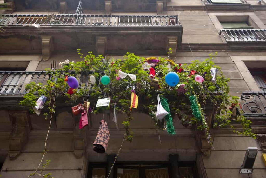 Christmas decoration in Barcelona in December