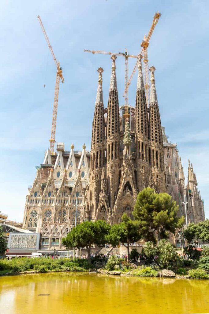 Sagrada Familia in Barcelona in June