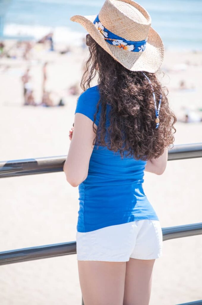 a tourist in Barcelona in May