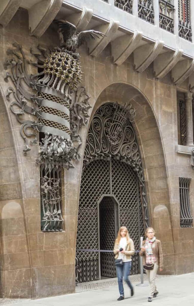 tourist walking in Barcelona in May