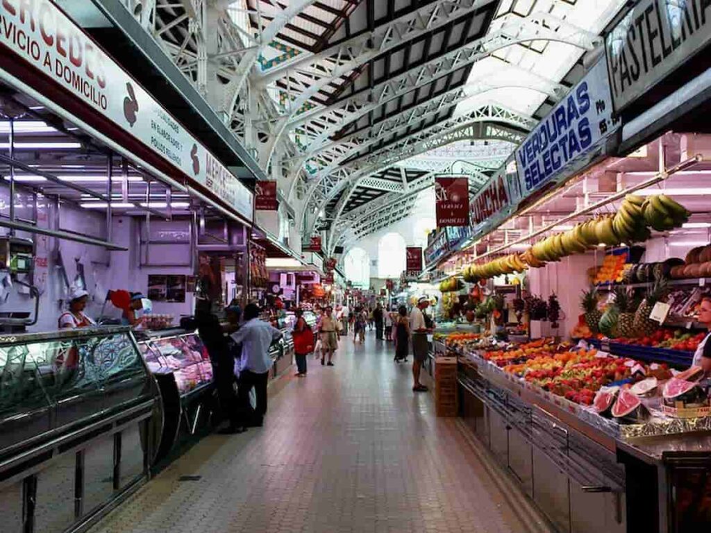 stalls in Central Market Valencia