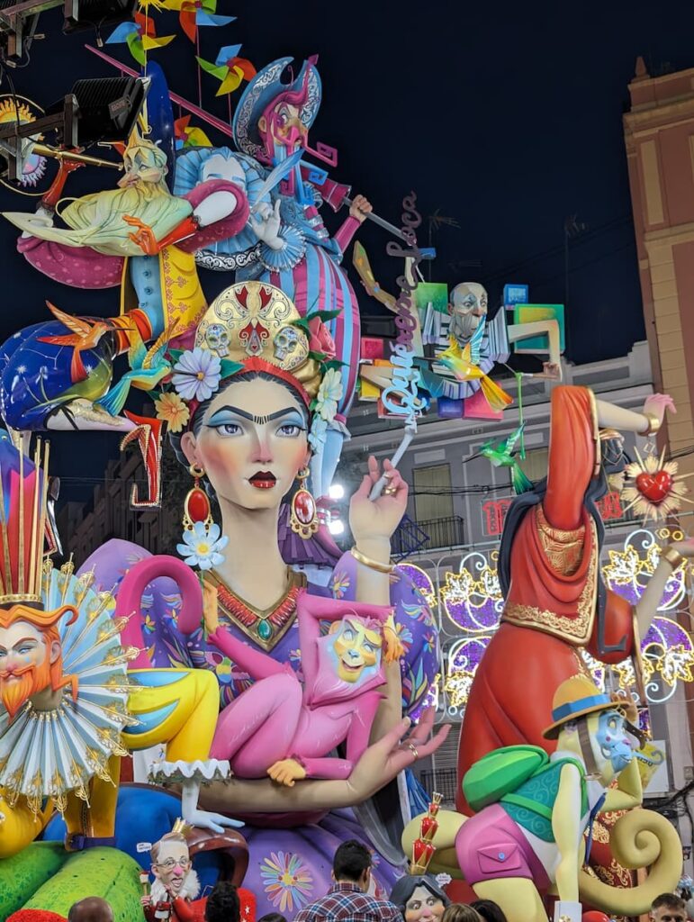 Las Fallas festival in Old Town Valencia