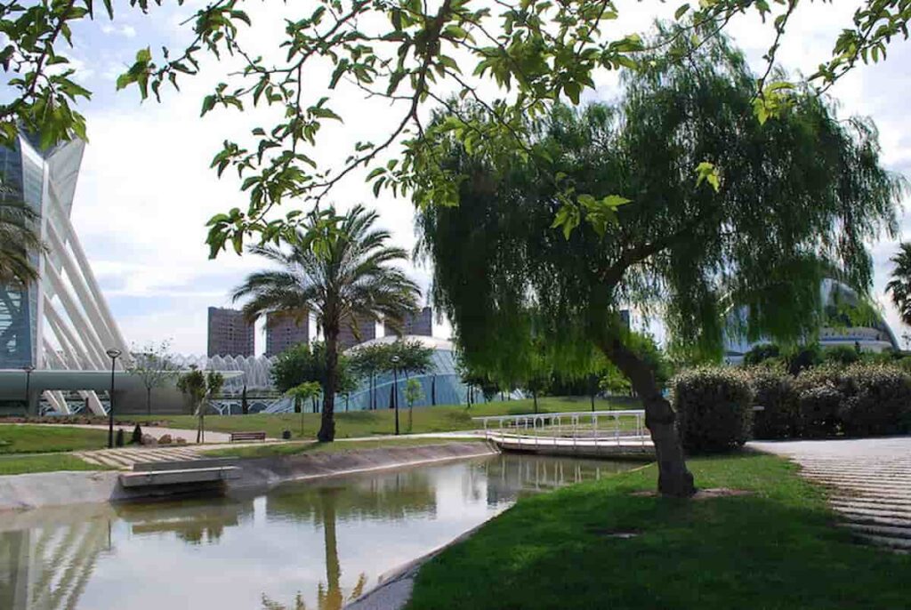 old river bed of the Turia river located in Turia Gardens