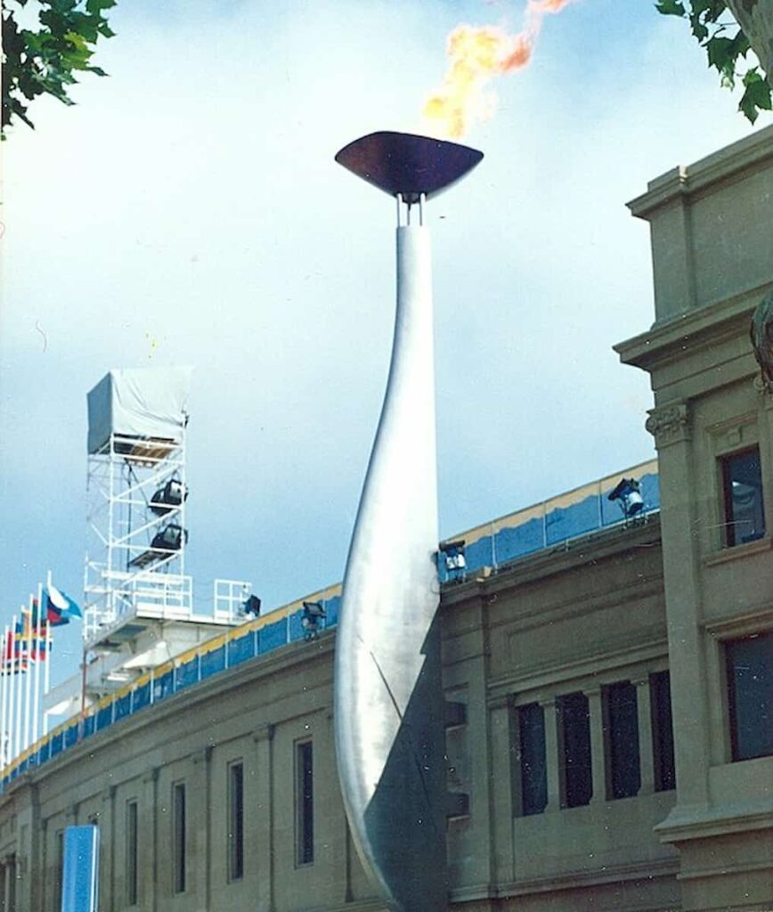 Olympic torch during 1992 Barcelona Olympics