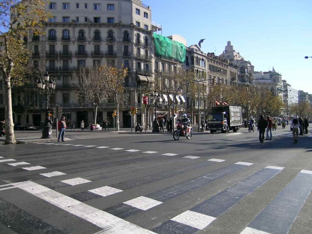 Innovative grid pattern of streets what Barcelona is known for