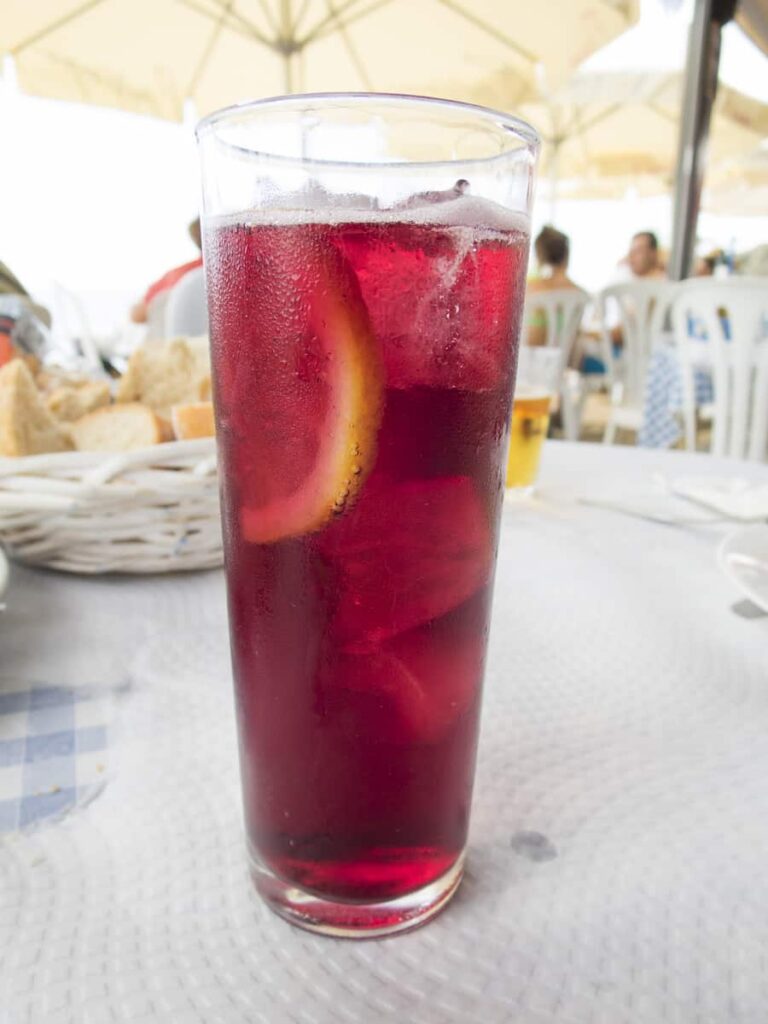 Sangria in a glass one of the best food in Barcelona