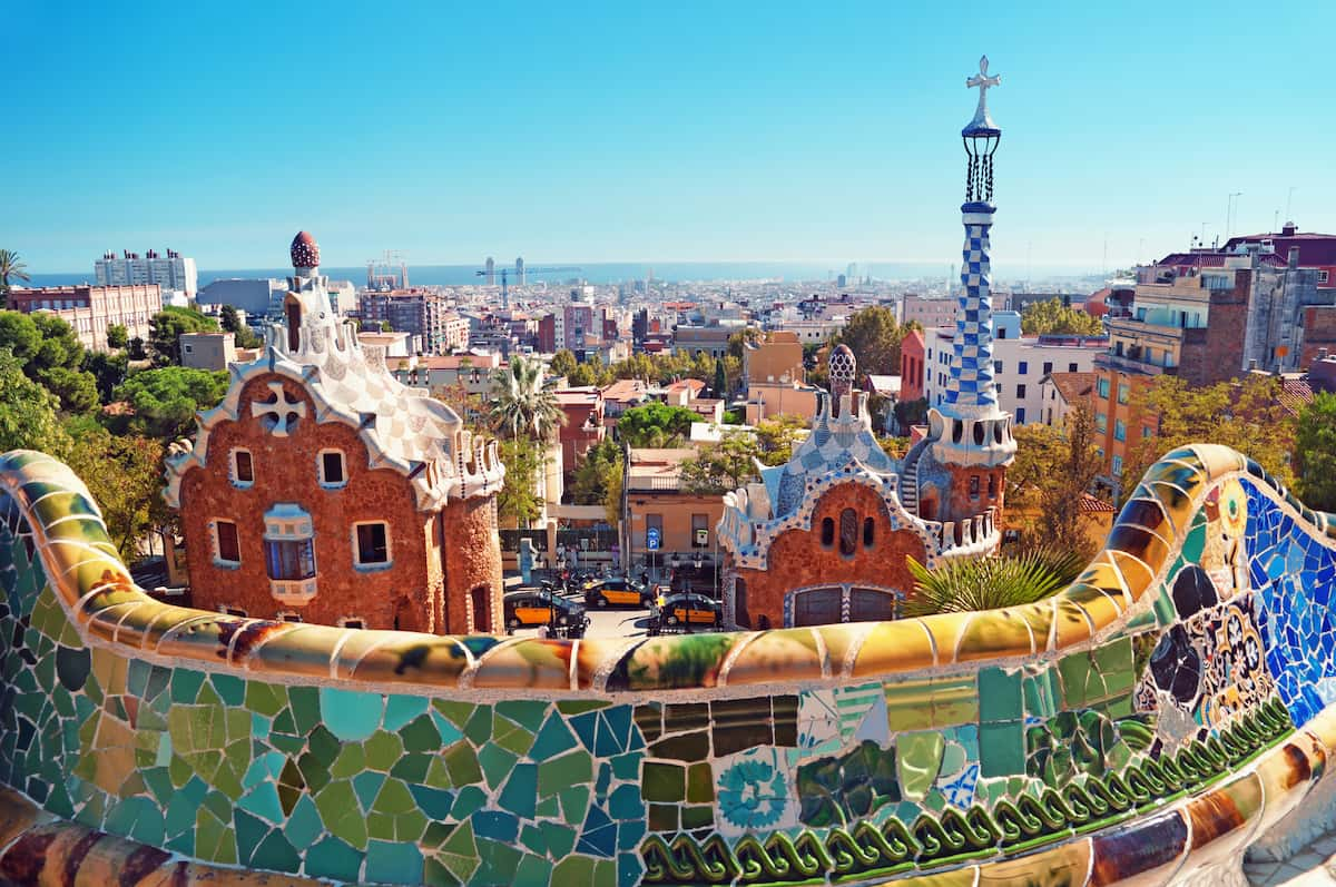 Park Guell as an example of what to do in Barcelona in September with weather that's mild