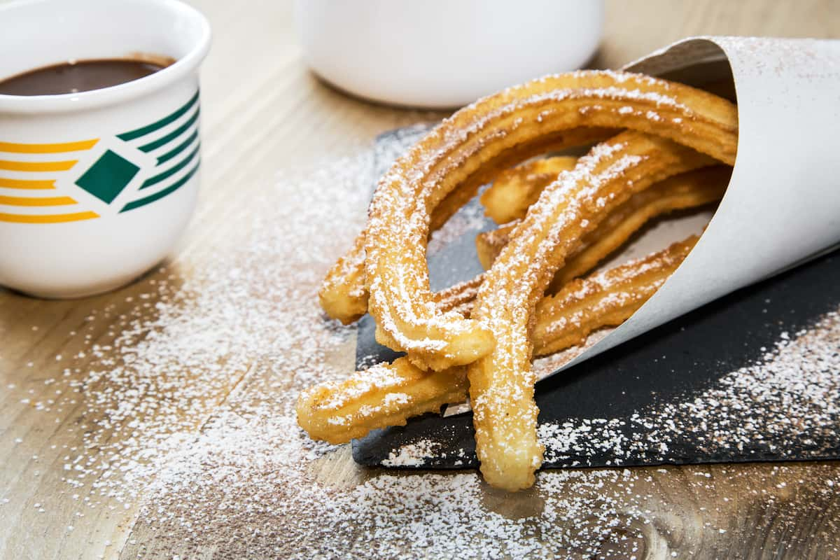 churros as an example of the best Las Fallas food in Valencia for the festival