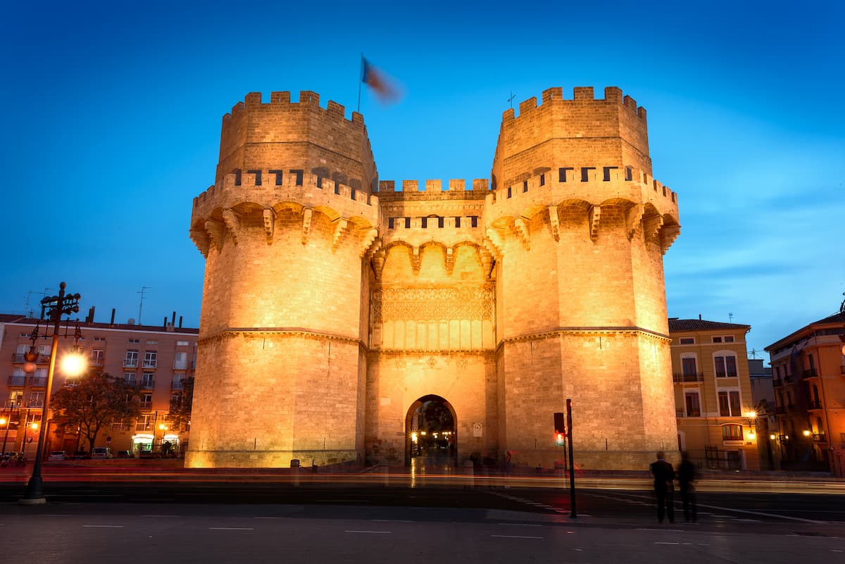 the Torres de Serranos as an example of what to see in Valencia, Spain in two days for a 48 hour itinerary