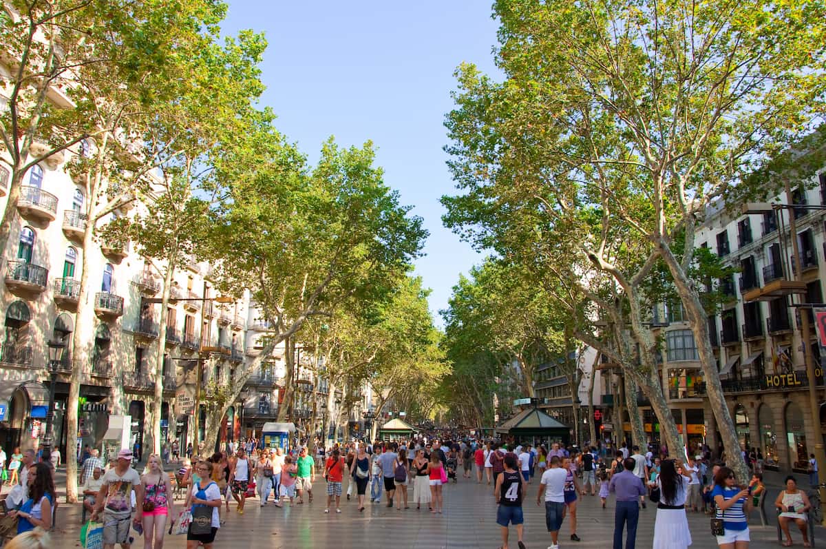 example of La Rambla, a famous thing of what Barcelona is famous for