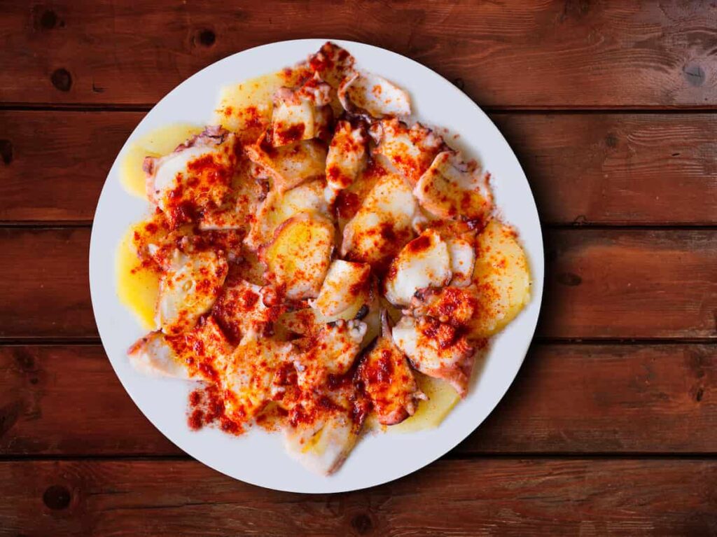 Pulpo a la Gallega is an octopus dish in barcelona food