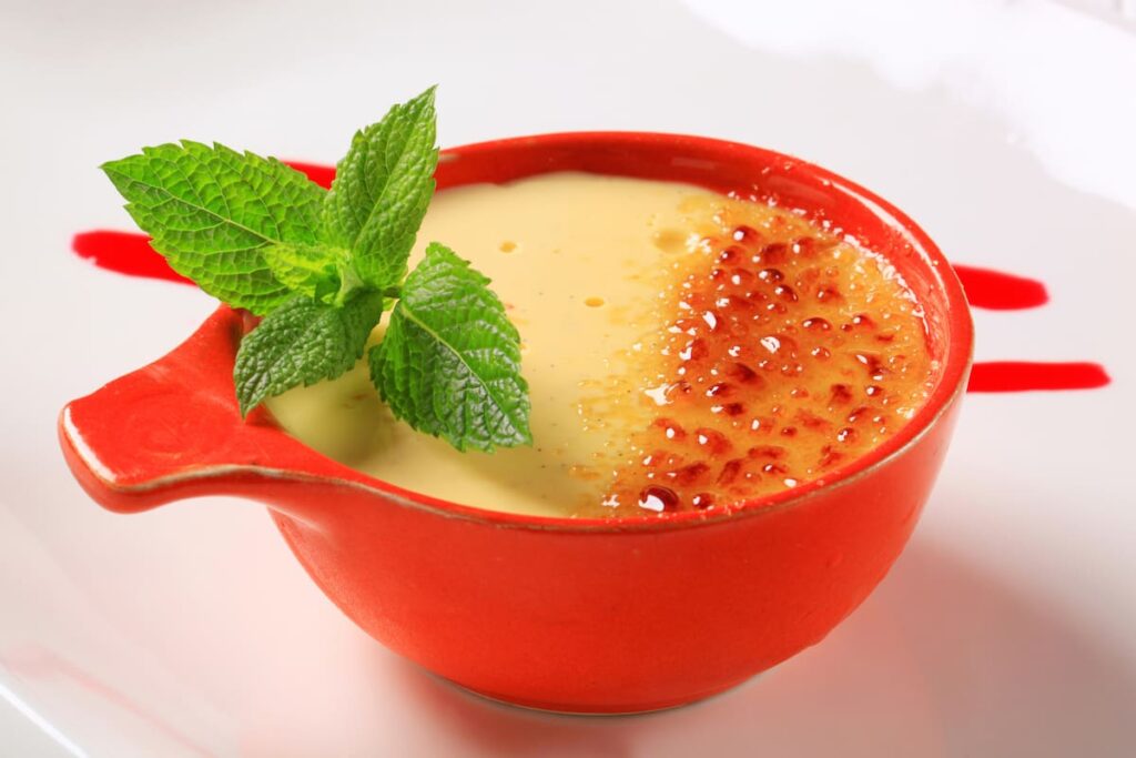 Crema Catalana is one of the best dessert in barcelona food