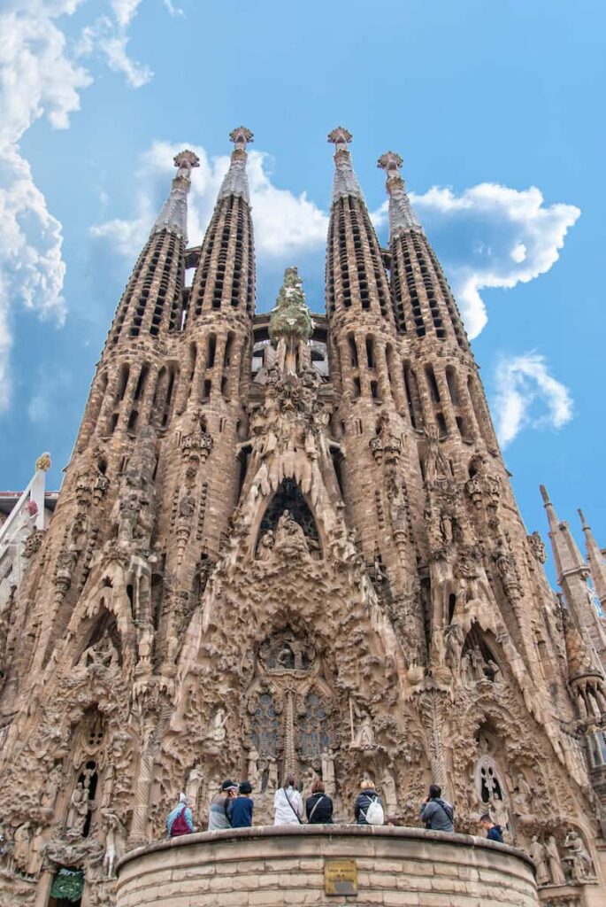  tourists at Sagrada Familia
