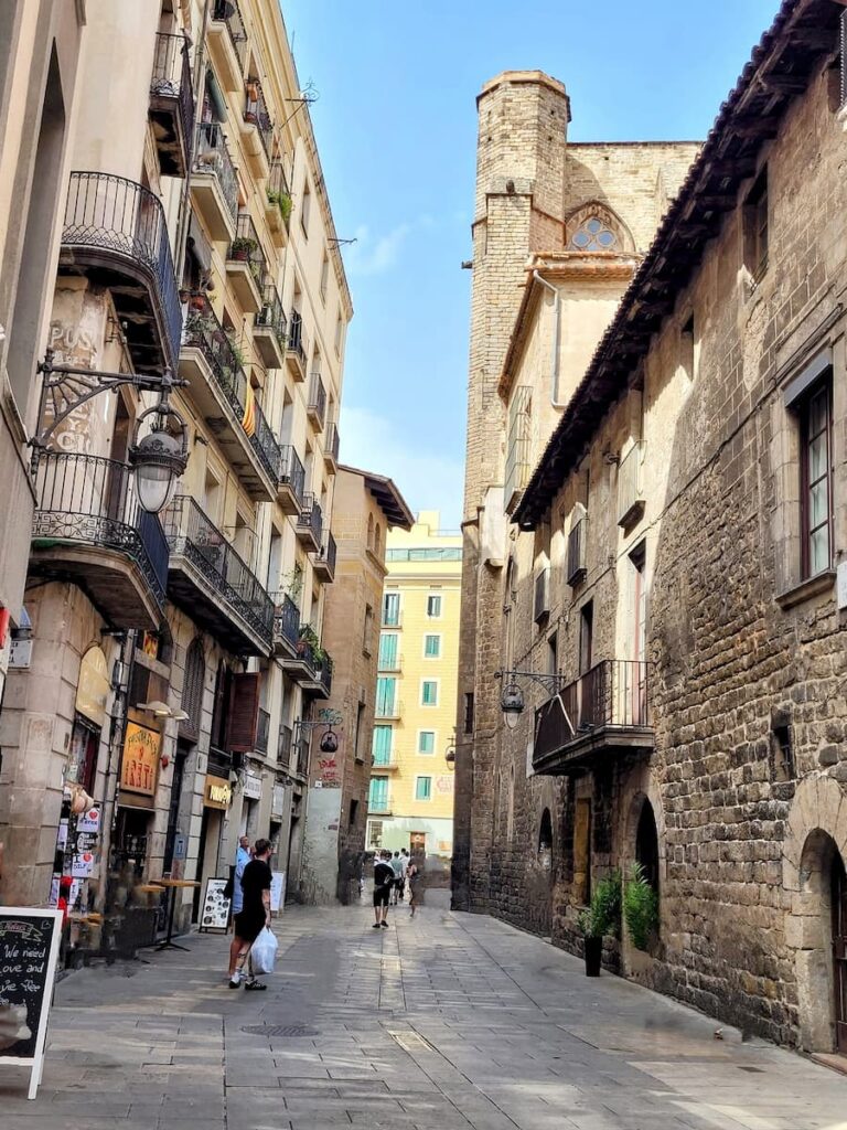 Gothic street in Barcelona