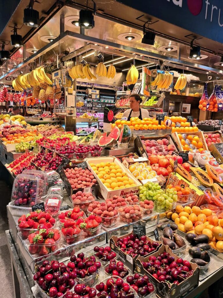 fruit stalls at Santa Caterina Market