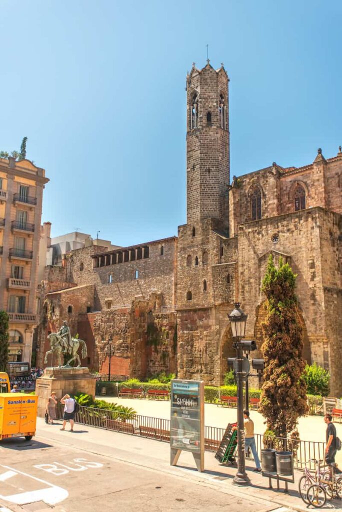 Santa Maria del Mar in Barcelona Spain in cathedral of the sea barcelona