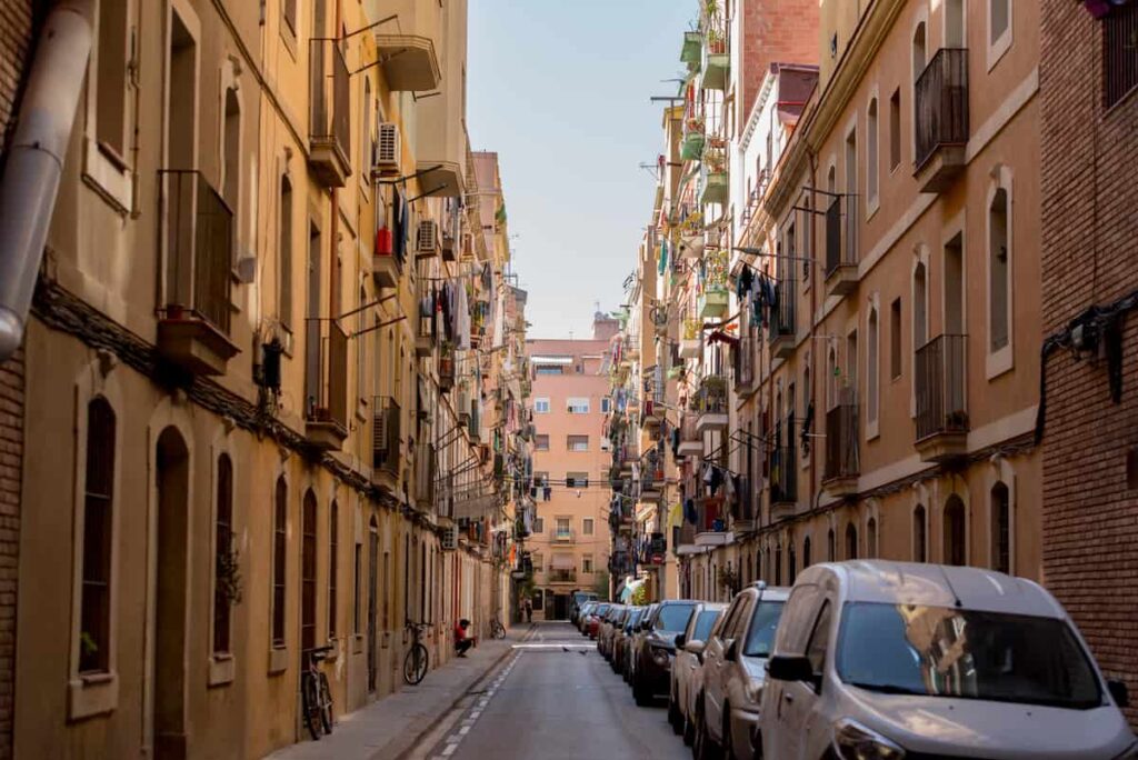 Street on Barceloneta. One of the most dangerous in Barcelona.