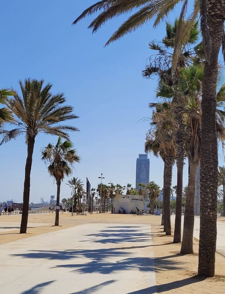 Barceloneta beach a place to visit if you have three days in Barcelona