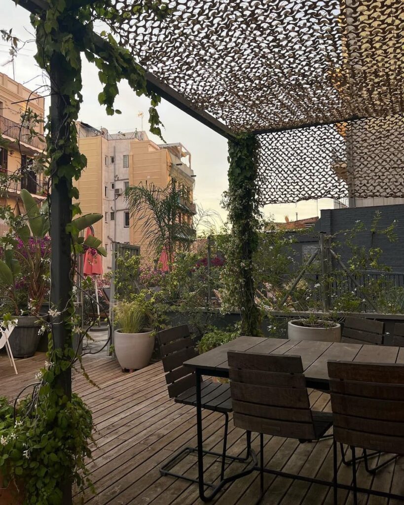 balcony area of one of the 4 star hotels in Barcelona