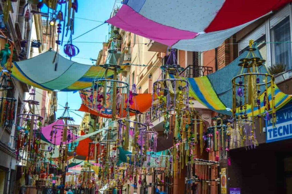 The Famous streets of Gràcia. One of the best Barcelona neighborhoods.