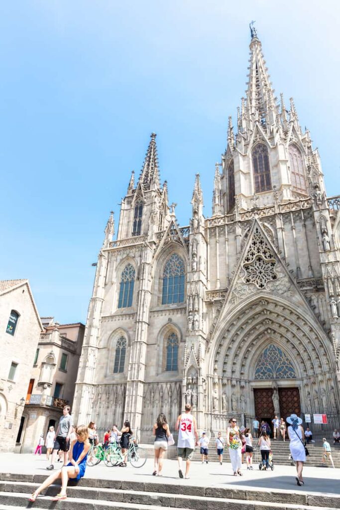 Barcelona Cathedral is one of the famous church  in barcelona