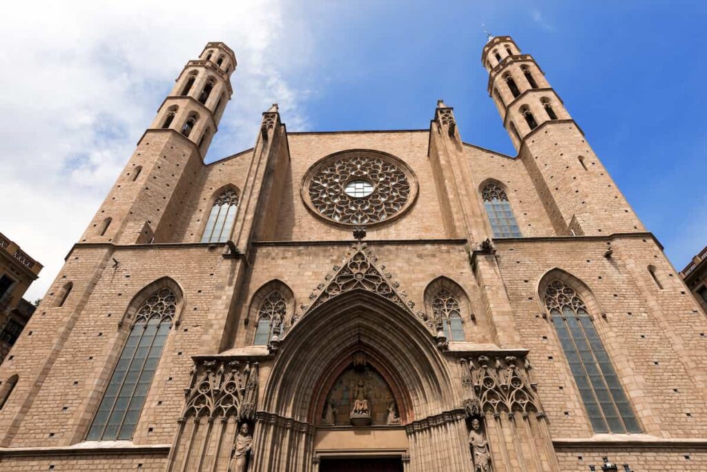 Santa Maria del Mar, one of the most famous churches in Barcelona