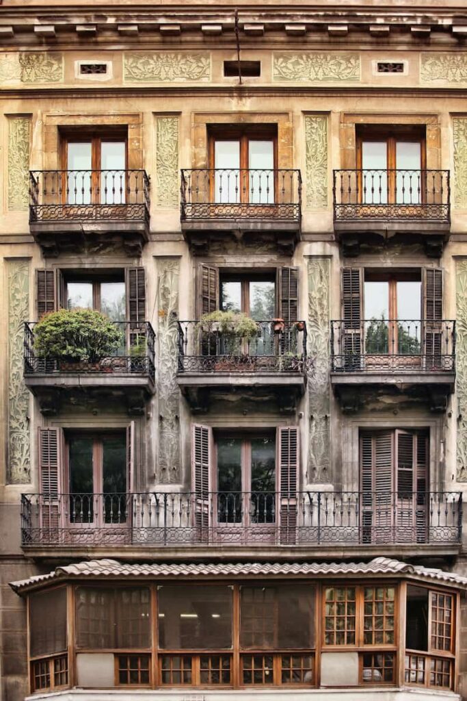 Typical Art Nouveau building in Barcelona