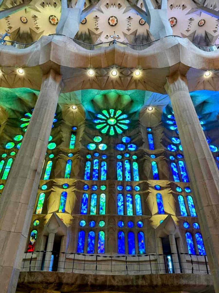 Inside of the Sagrada Familia.