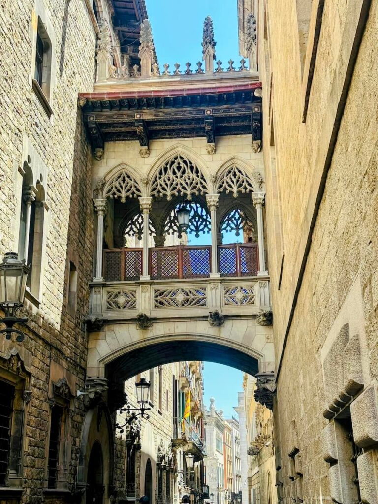a street in Gothic Quarter