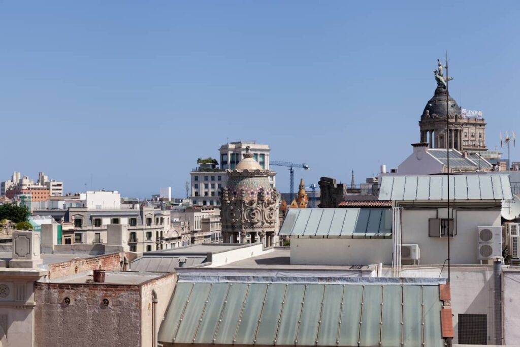 Roofs of Eixample. One of the best Barcelona neighborhoods for families.