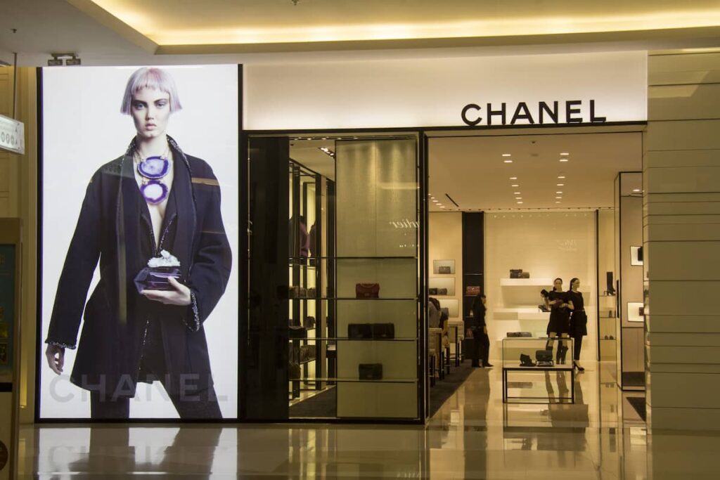 Chanel brance in Passeig de Gràcia. One of the best luxury shopping in Barcelona.