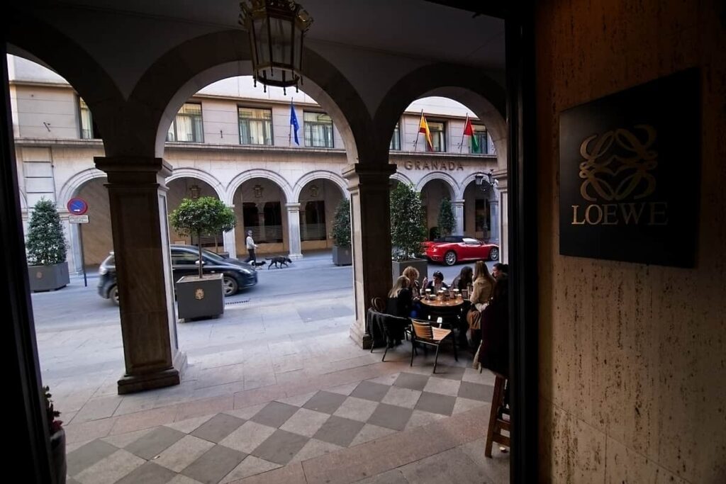 Official trademark of Loewe. One of the best luxury shopping in Barcelona.