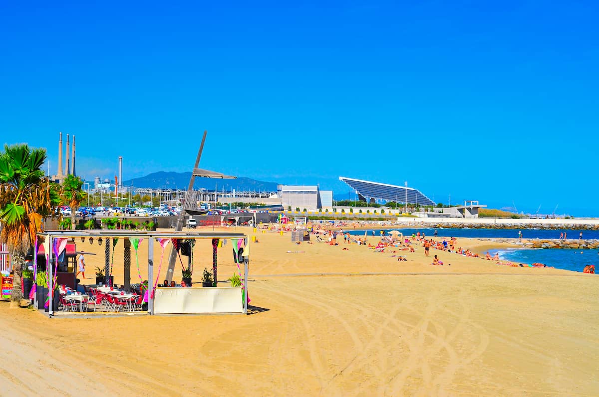 Mar Bella Beach as one of the best nude beaches in Barcelona, Spain that's also LGBTQ friendly)