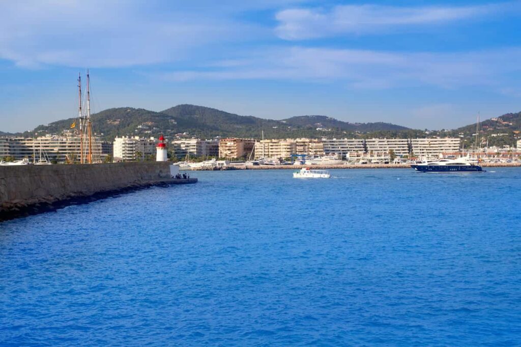 The Ibiza old town. One of the best islands near Barcelona.