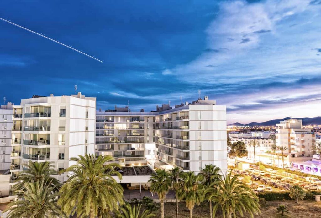 The skyline of Ibiza. One of the best islands near Barcelona.