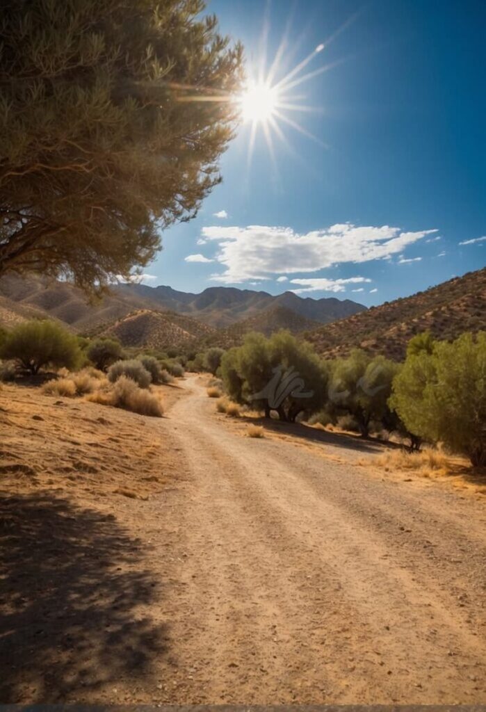 path through a dry Spanish landscape