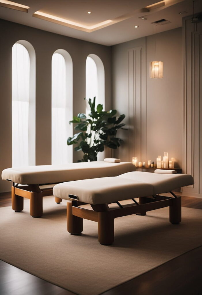 Relaxing rooms for spa in Metropolitan Sagrada Familia. One of the best spas in Barcelona.