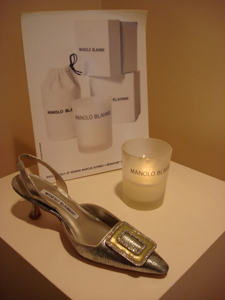 Manolo Blahnik shoe. One of the most famous Spanish shoe brands.