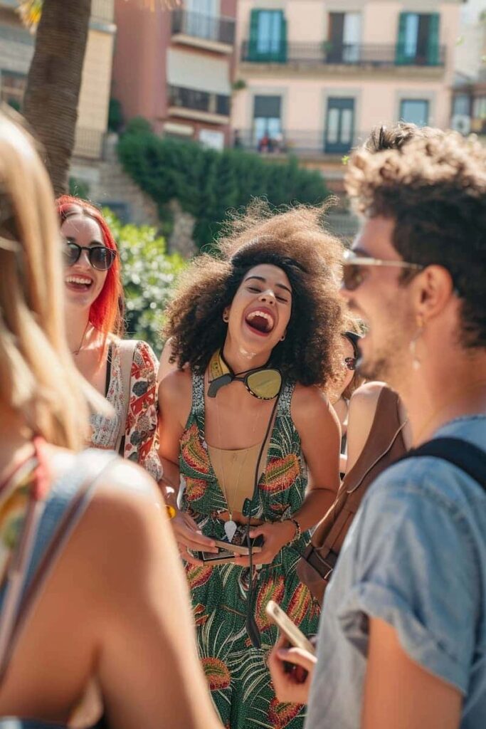 Happy faces for the group of friends who joined Fast-Track Sagrada Familia and Towers Guided Tour which is one of the best Barcelona architecture tours.