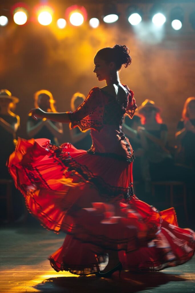 woman dancing flamenco in Seville, Spain