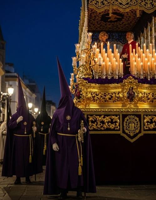 a procession during Easter in Seville