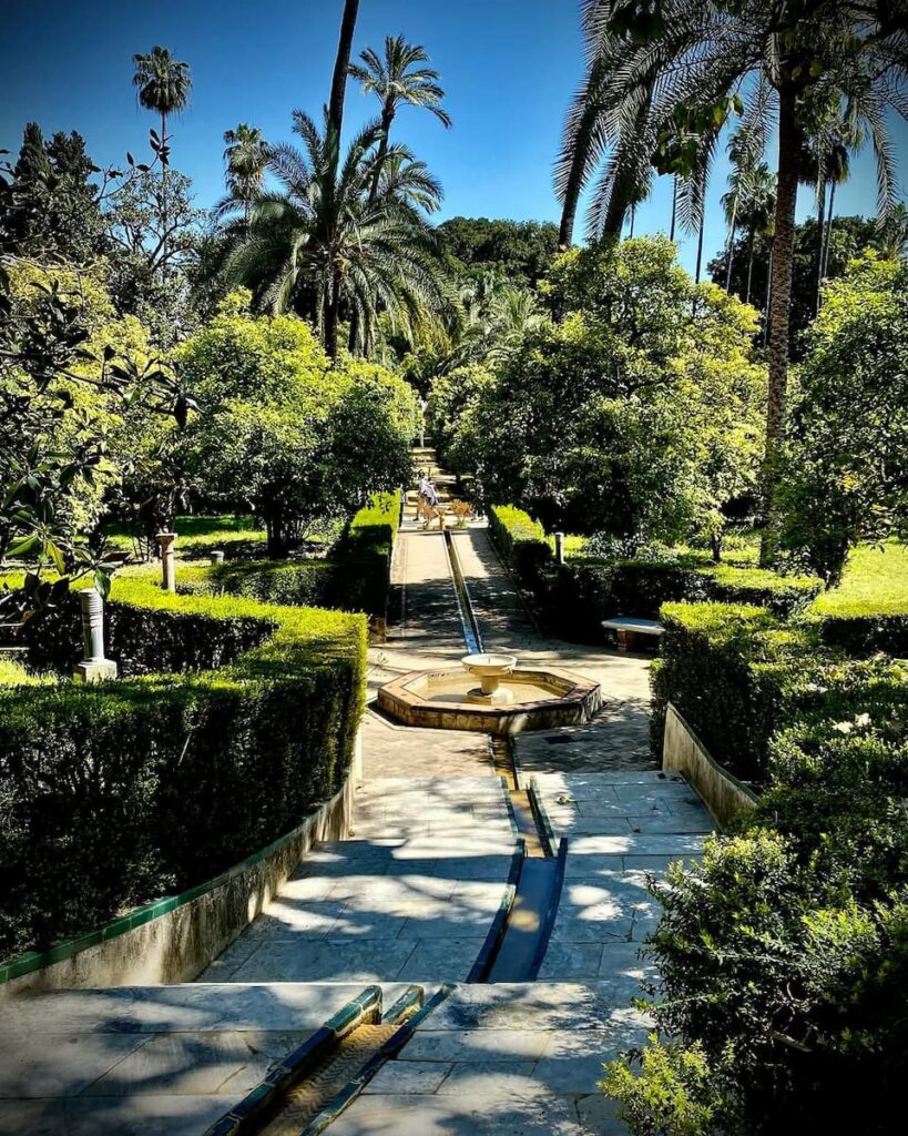 Gardens of the Real Alcazar in Seville