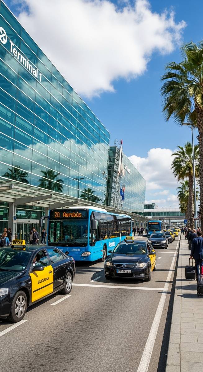 a travel photo from barcelona airports