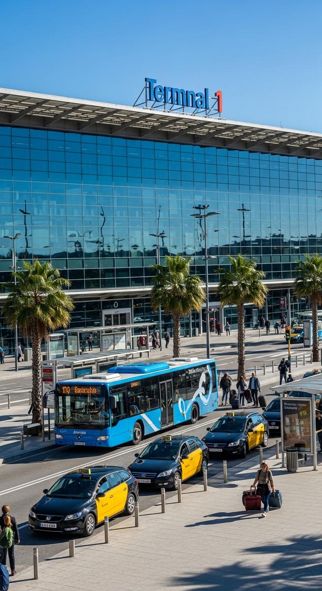 a travel photo from barcelona airports