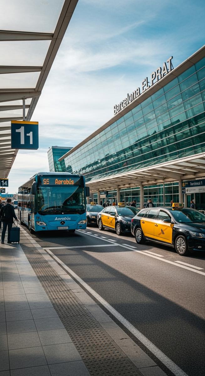 a travel photo from barcelona airports