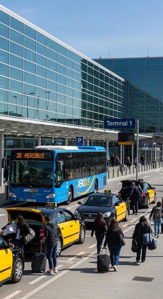 a travel photo from barcelona airports