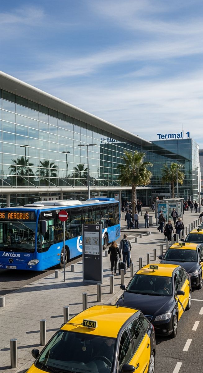 a travel photo from barcelona airports
