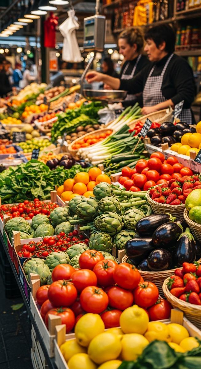 a Barcelona market in April