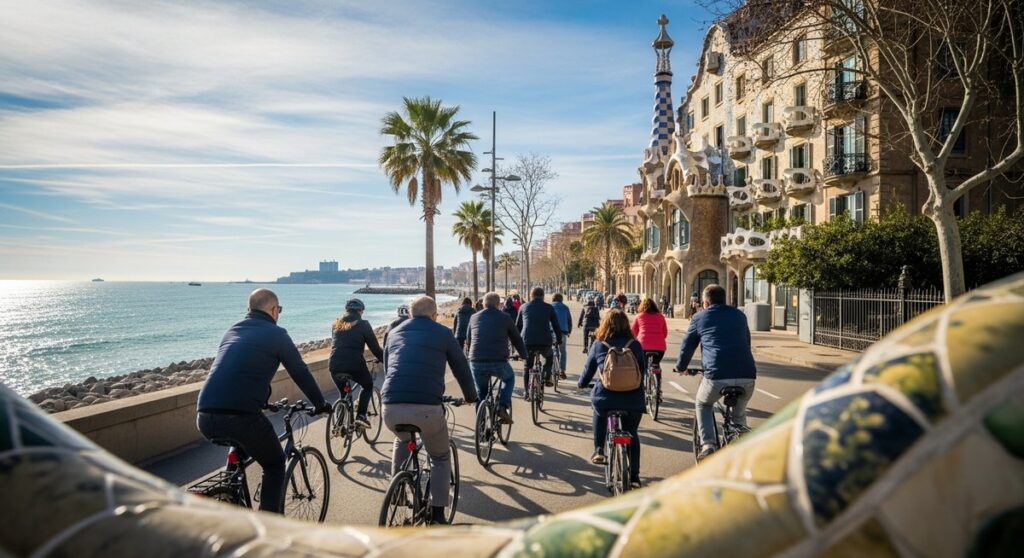 a travel photo from barcelona bike tours on a bike tour