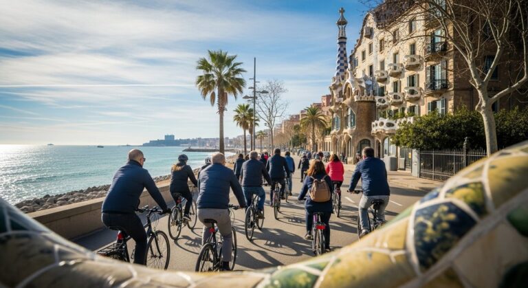 a travel photo from barcelona bike tours on a bike tour